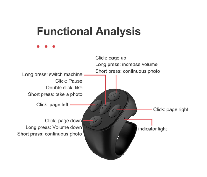JX-05 -Button Bluetooth Remote Control Smart Ring for Mobile Phones. JX-05 - حلقة ذكية مزودة بزر للتحكم عن بعد بتقنية البلوتوث للهواتف المحمولة